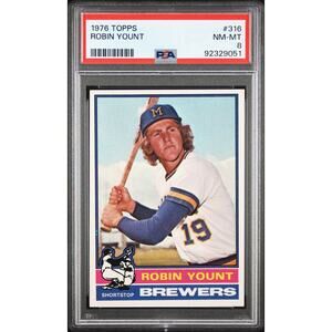 1976 Topps #316 Robin Yount PSA 8 Milwaukee Brewers